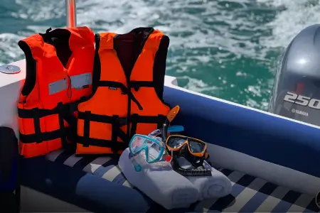 Snorkeling and swimming activities included with private yacht charter Phuket tours