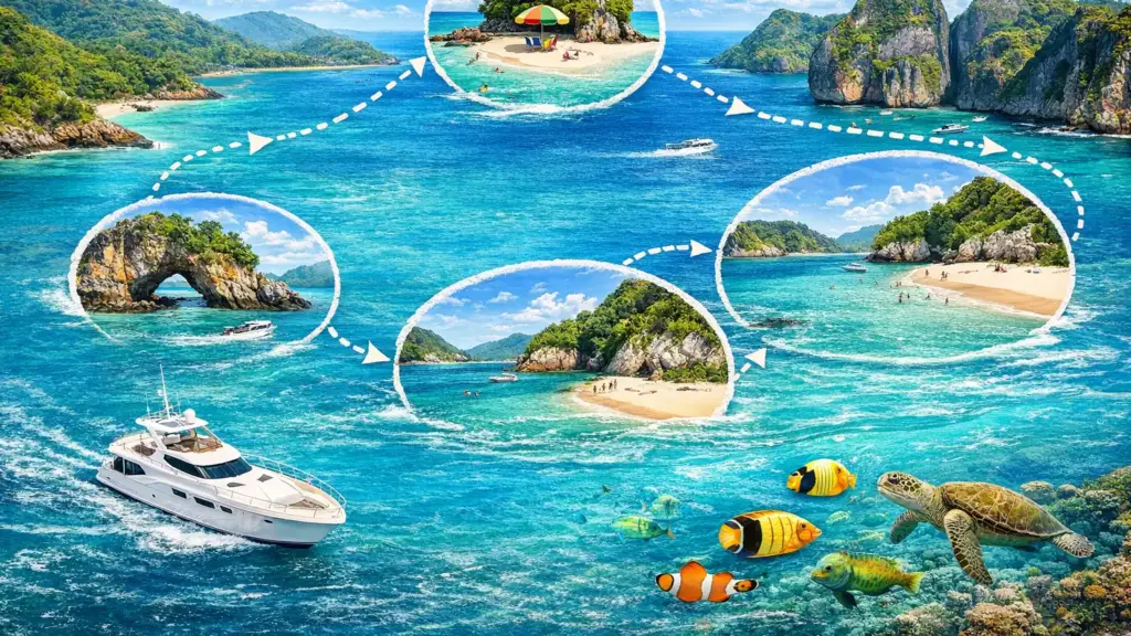 เส้นทางล่องเรือภูเก็ตแบบครึ่งวัน