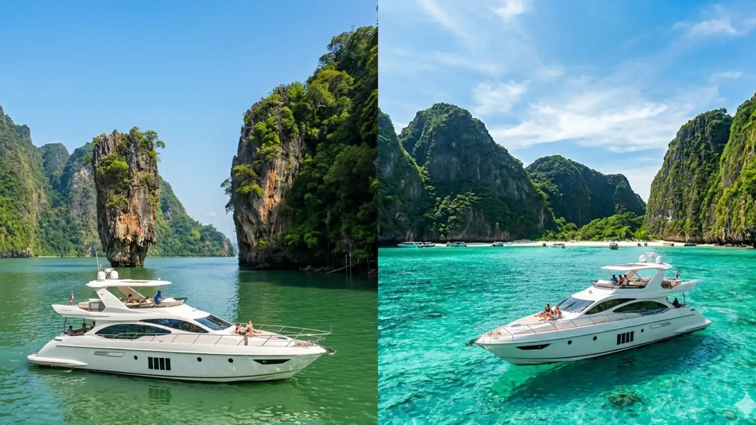 ล่องเรืออ่าวพังงา vs เกาะพีพี